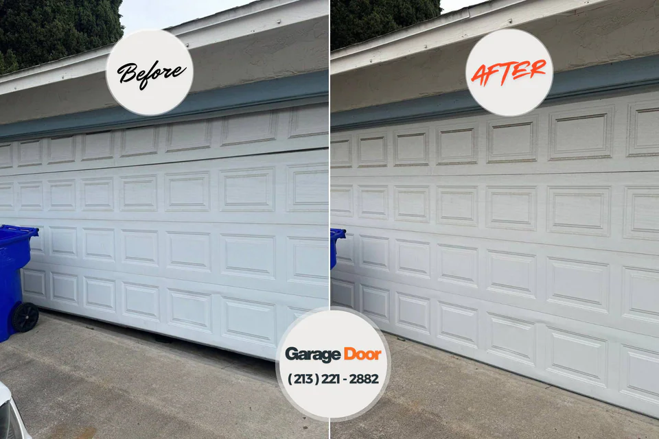 Before and after: garage door installation Towaoc, CO